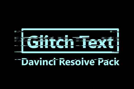 Resolve glitch text template
