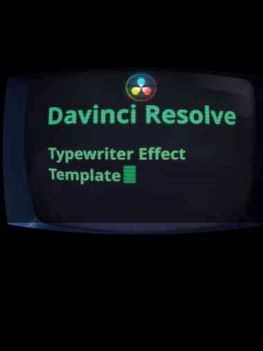 Davinci Resolve typewriter text template